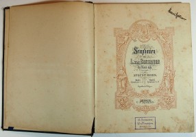 Иллюстрированные ноты на нем. яз.: Август Хорн. Симфония Бетховена для соло фортепиано [August Horn....
